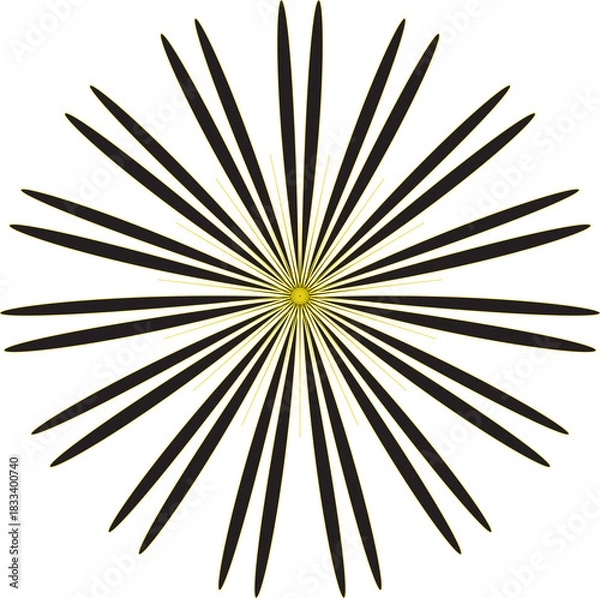 Obraz Minimal Line Fireworks  – Vector Design