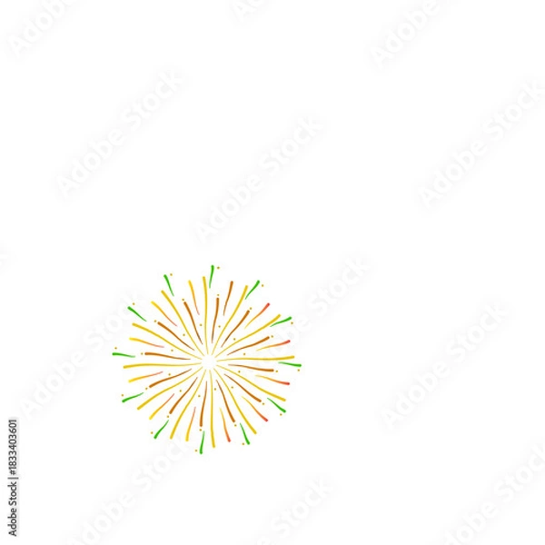 Obraz Fireworks Background with Colorful Light Trails – Vector Design