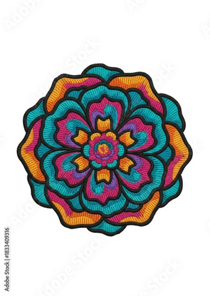 Obraz PATCH DI UN FIORE RICAMATO