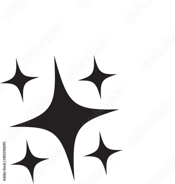 Obraz Minimal Star Shapes  – Clean Vector Icons