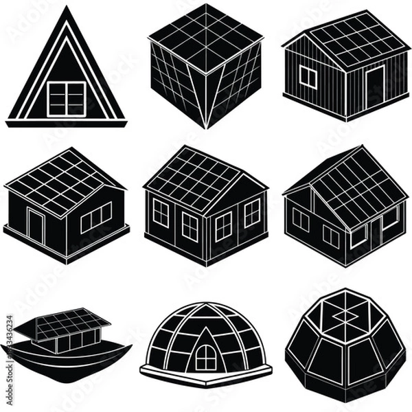 Fototapeta Minimalist black and white letter a icon for branding and design