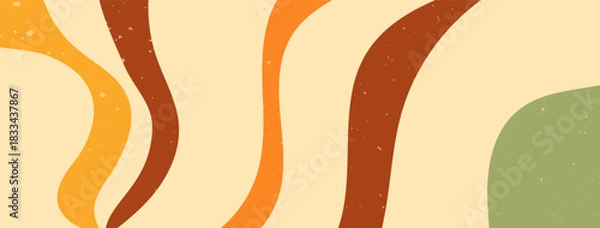 Fototapeta Groovy color lines with texture.