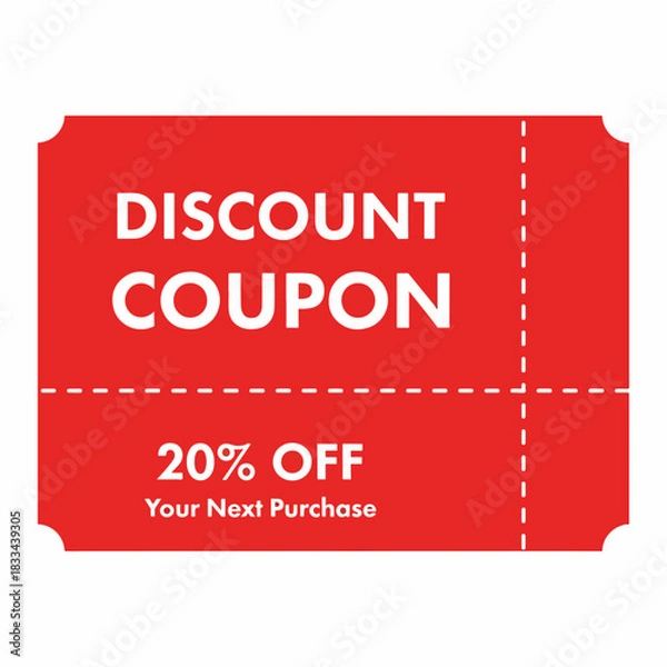 Obraz Red Discount ticket save 20%