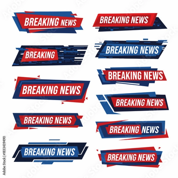 Obraz Banner TV vector icon illustration design template