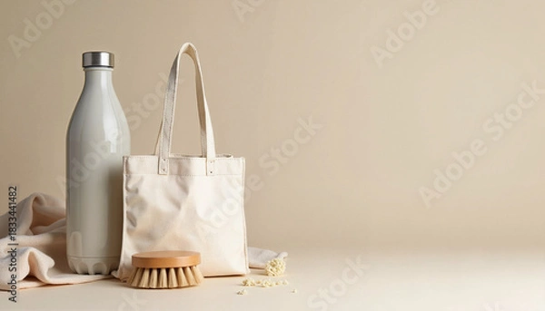 Obraz Notebook with scales design on soft pink background
