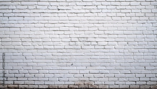 Fototapeta white brick wall weathered background texture with copyspace