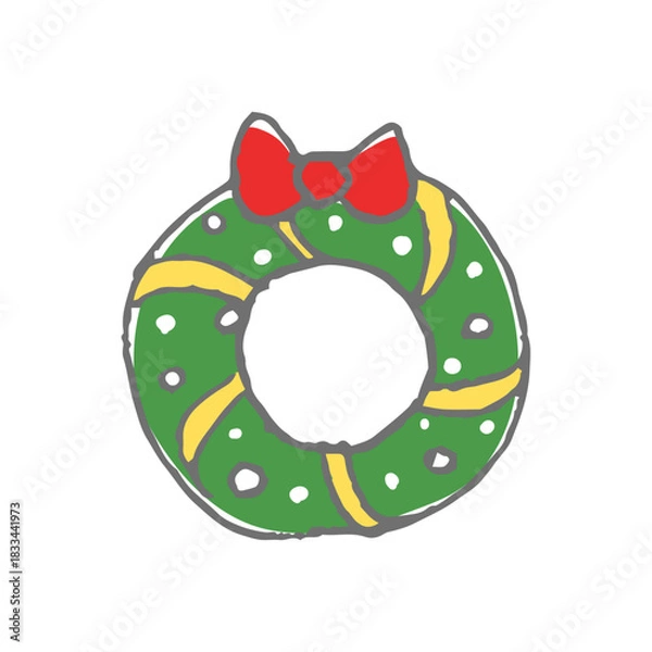 Obraz クリスマス　小物　クリスマスリース1


