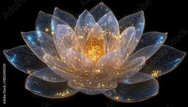 Obraz Glowing, ethereal lotus flower