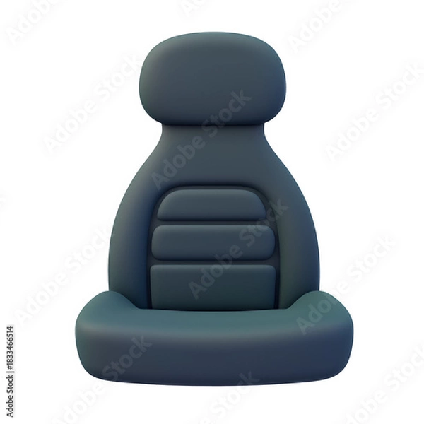 Obraz Car seat Flat 3D icon