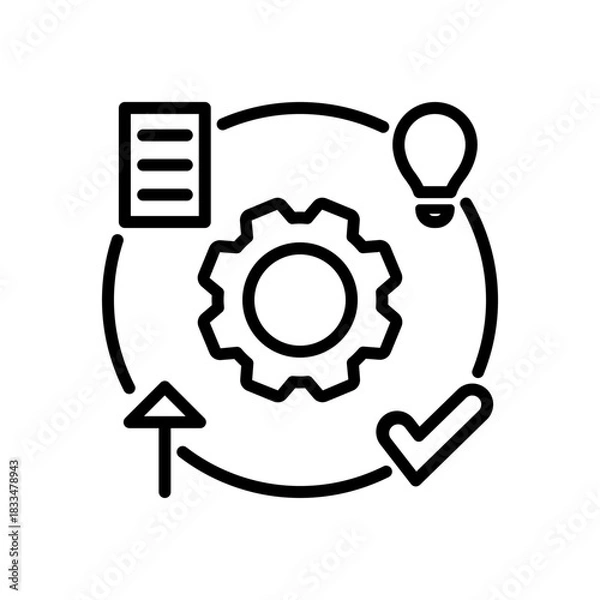 Fototapeta Kaizen Pdca Continuous Improvement Icon