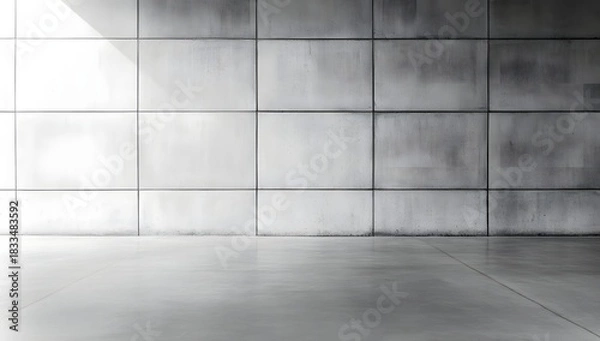 Fototapeta Texture of a grunge concrete wall and floor with raw, weathered surface details.

