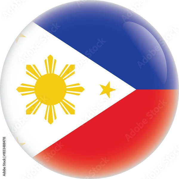 Obraz Philippine  Flag in Circular Format