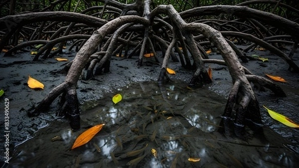 Obraz Mangrove Restoring Coastal Ecosystem