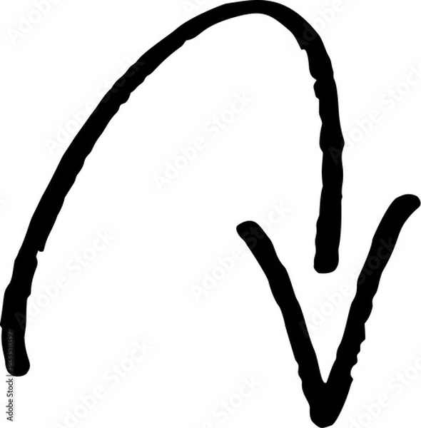 Obraz Abstract Marker Arrow Stroke. Outline Arrow