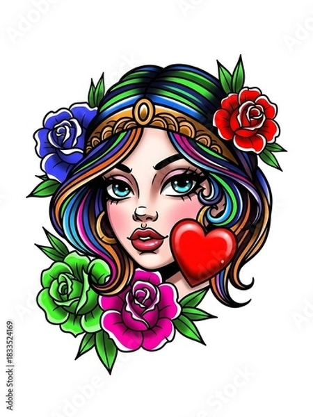 Obraz New School Tattoo Style 