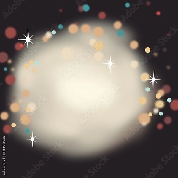 Fototapeta 黒の背景イルミネーション/ぼかし背景