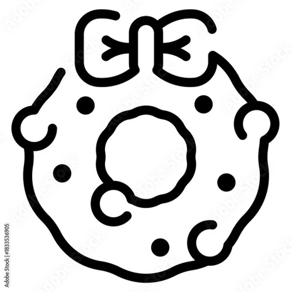 Obraz Wreath with Ribbon