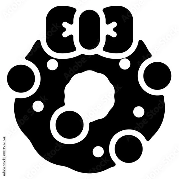 Obraz Wreath with Ribbon