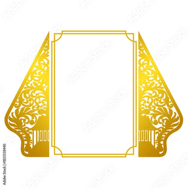 Obraz gold decoration invitation fr...