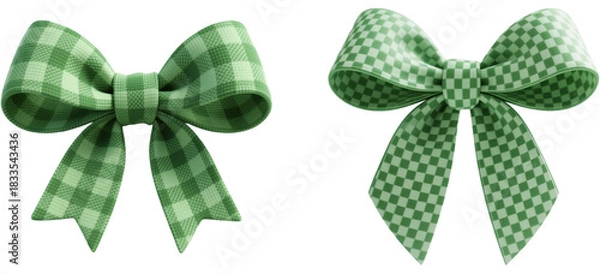 Obraz リボン　チェック柄　模様　柄　装飾