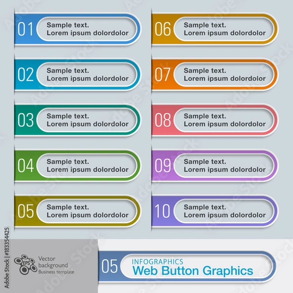 Fototapeta Web Button and Headline Design #Vector Graphics