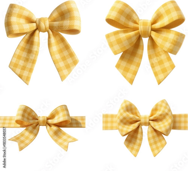 Obraz リボン　チェック柄　模様　柄　装飾