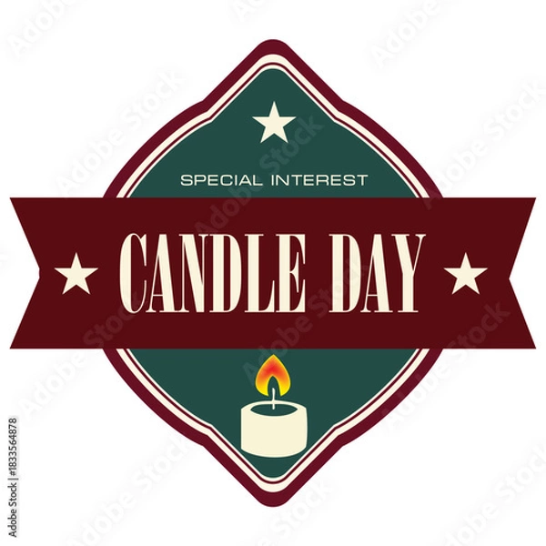 Obraz Candle Day label
