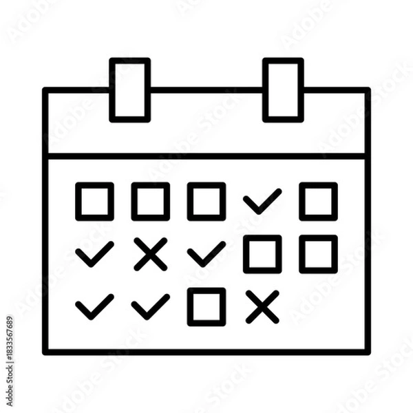 Fototapeta Schedule icon