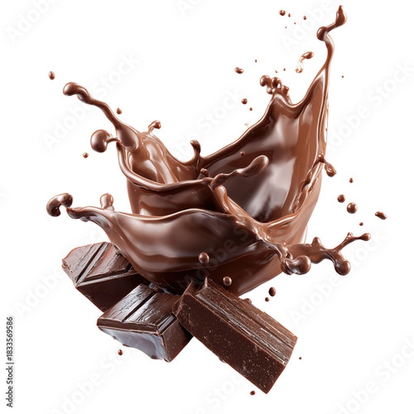 Obraz Two chocolate bars with caramel fillings filling cut in half