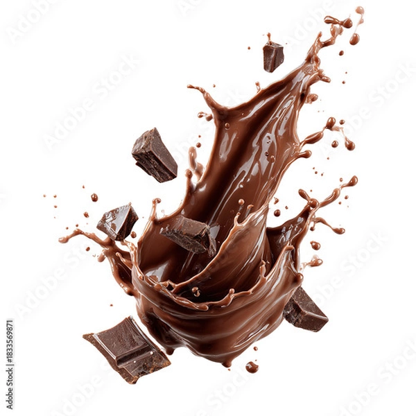 Obraz Two chocolate bars with caramel fillings filling cut in half