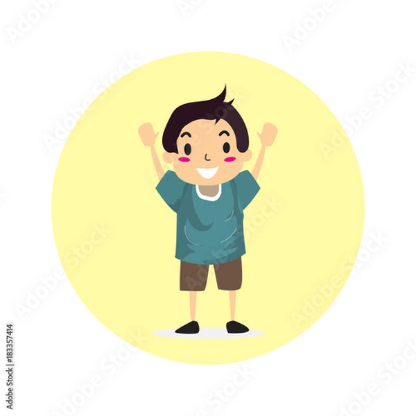 Obraz The Boy character design illustration vector