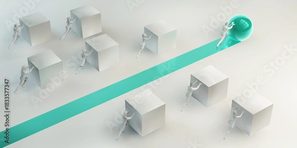 Obraz Effective Solution Pathway Creating Superior Market Position