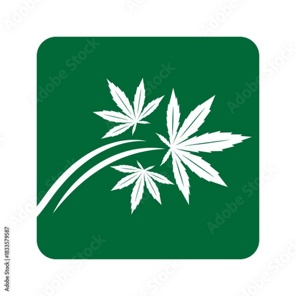 Obraz Cannabis logo icon design