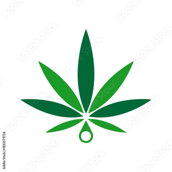 Obraz Cannabis logo icon design