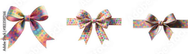 Obraz リボン　ドット柄　模様　柄　装飾物