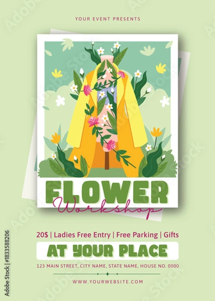 Obraz Flower Workshop Flyer