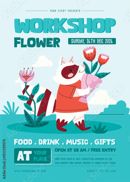 Obraz Flower Workshop Flyer