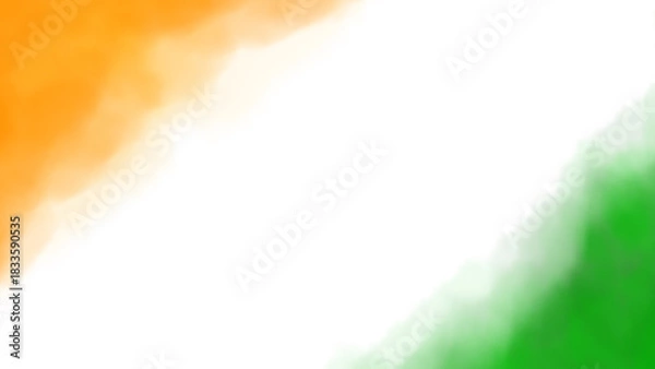 Fototapeta Abstract Indian Tricolor Background – Saffron White Green Artistic Flag Texture