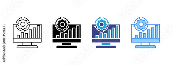 Obraz Erp icon set multiple style collection