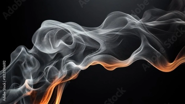Fototapeta Smoke on a black background, abstract smoke background, abstract smoke background