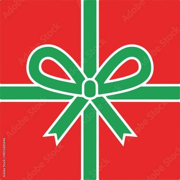 Fototapeta red ribbon bow