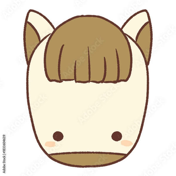 Obraz 馬の顔のイラスト