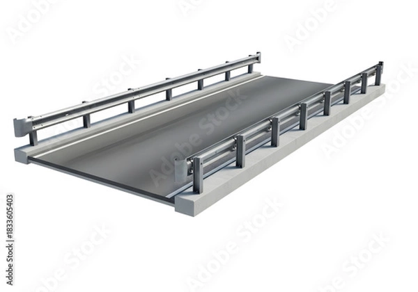 Obraz A model of a highway overpass bridge isolated on transparent background