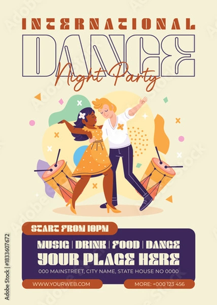 Fototapeta Dance Party Flyer