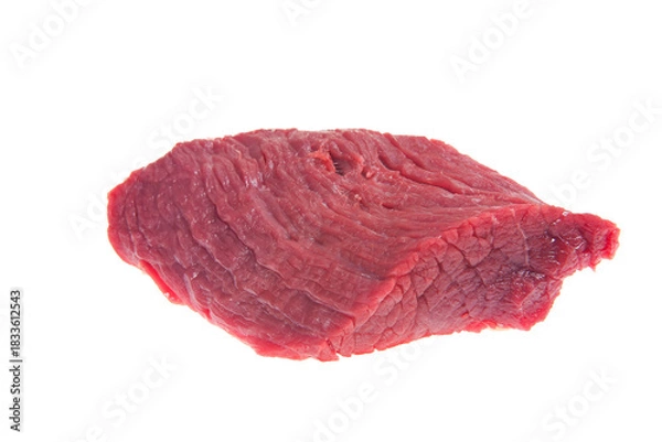 Fototapeta Raw beef on a white background