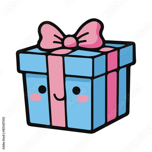 Obraz Christmas gift vector illustration design