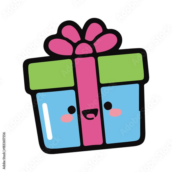 Obraz Christmas gift vector illustration design