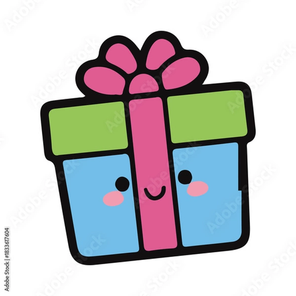 Obraz Christmas gift vector illustration design