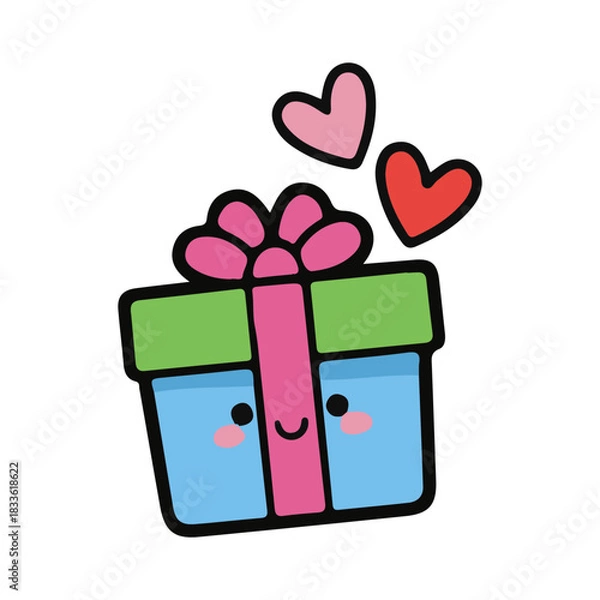 Obraz Christmas gift vector illustration design