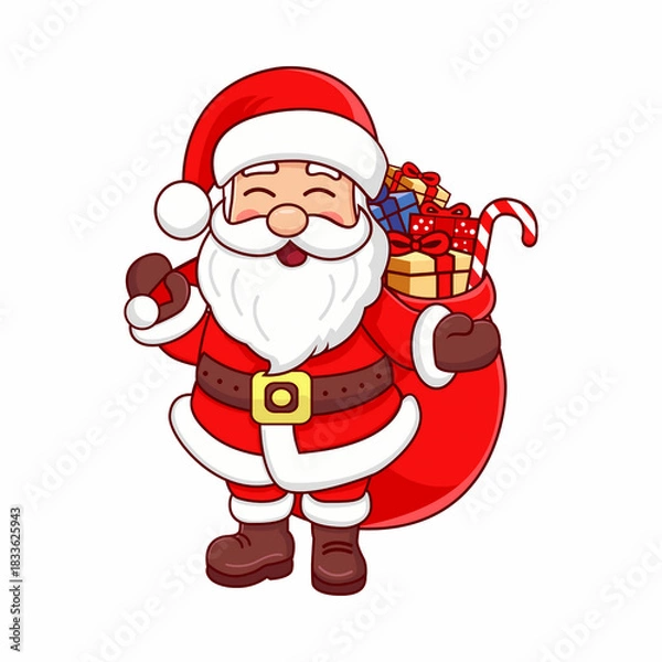 Obraz santa claus with gift